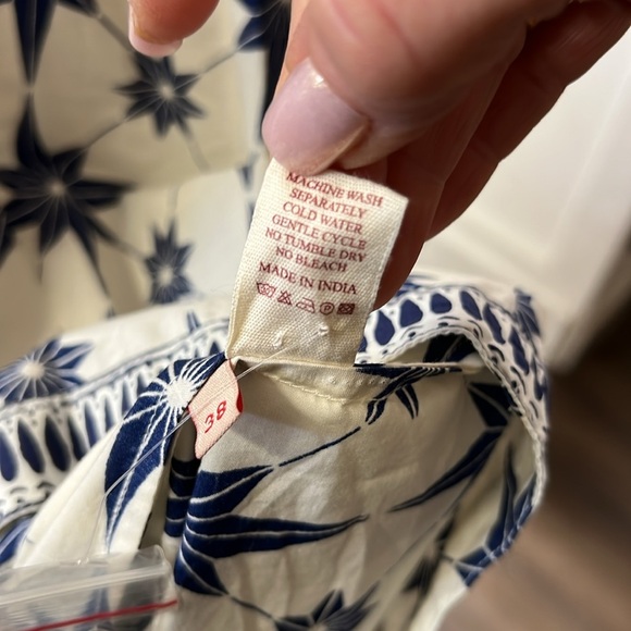 Le Sirenuse Positano NWT Lucy Blue Starburst Printed Cotton Sun Dress Size 38/2 - Picture 8 of 8